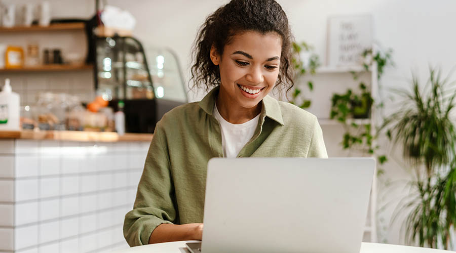 woman on laptop computer